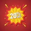 sale logo for 20% off sale