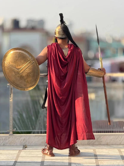Rear View of Spartan Full Body Armor Costume with Cape – Artisans Hub

