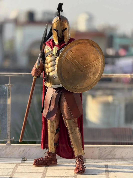 Spartan King Leonidas 300 Movie Full Body Armor Costume Front View – Artisans Hub

