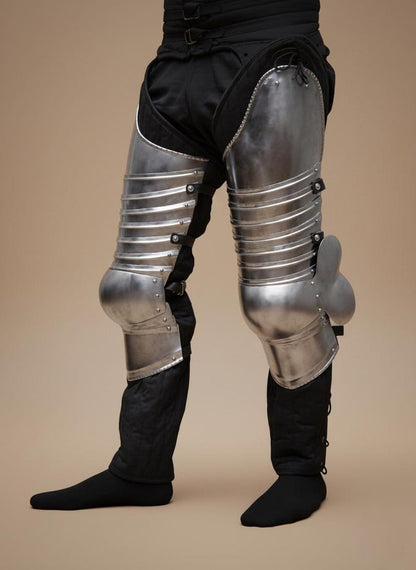 High quality steel leg armor for LARP medieval knight cosplay costume