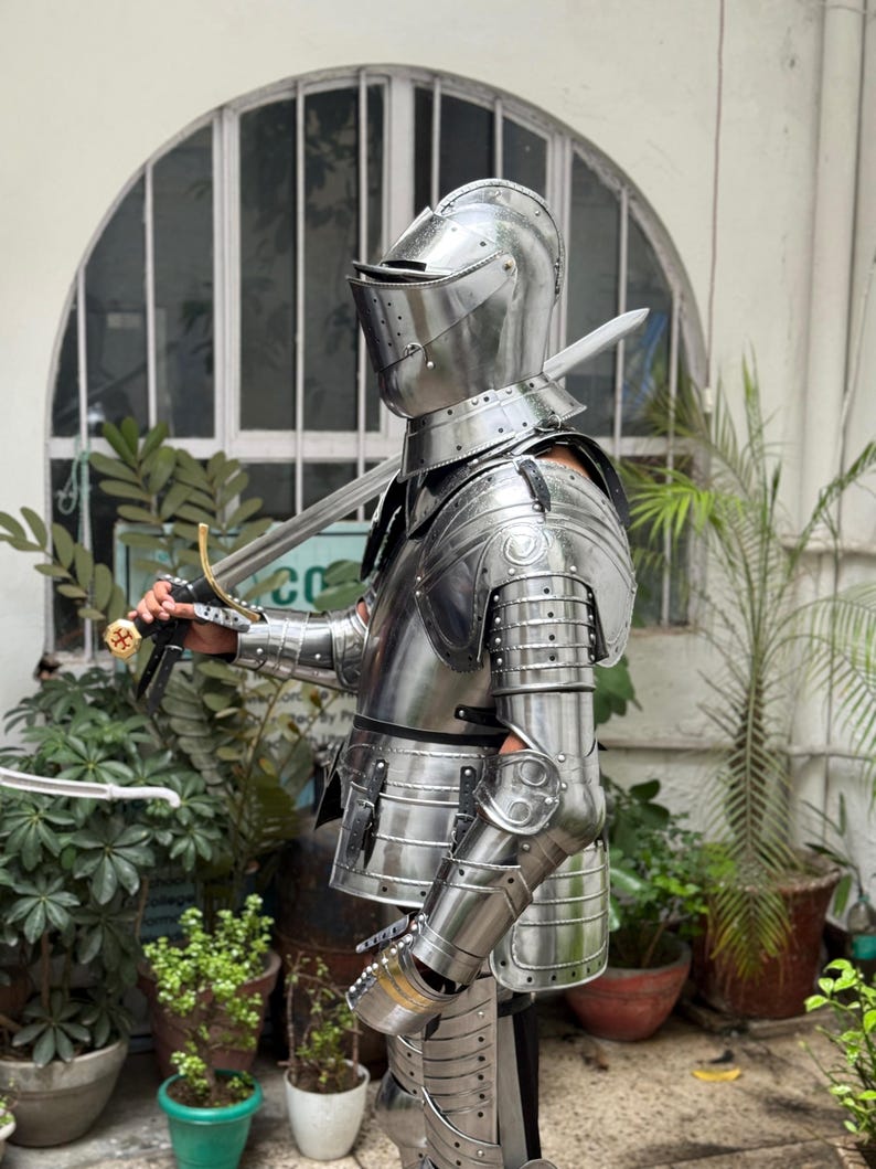 Templar armor on display stand – perfect collectible for medieval armor enthusiasts and history fans