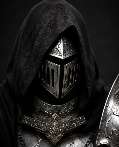 Templar Knight Armor front view showing Gothic Crusader costume steel craftsmanship
