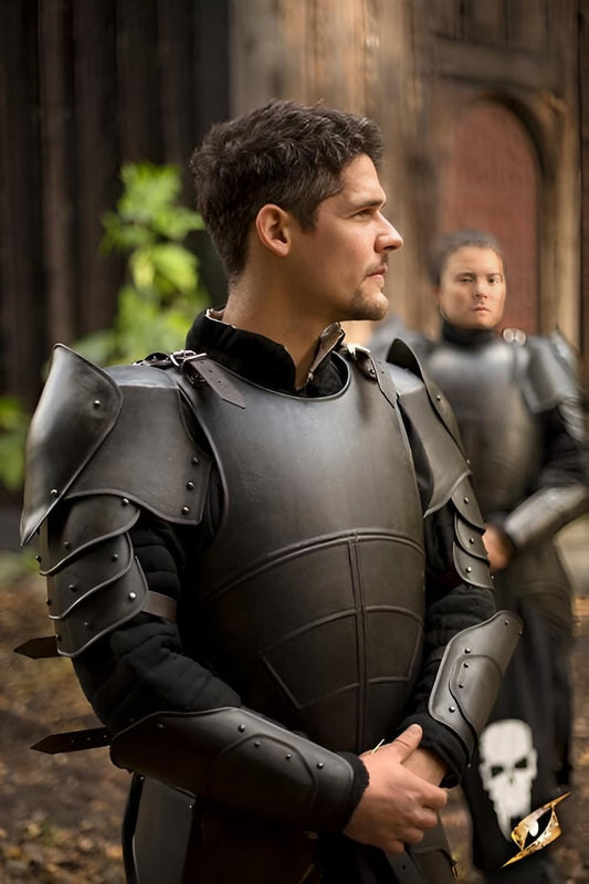 Undead Knight Armor Suit full front view with complete medieval armor set