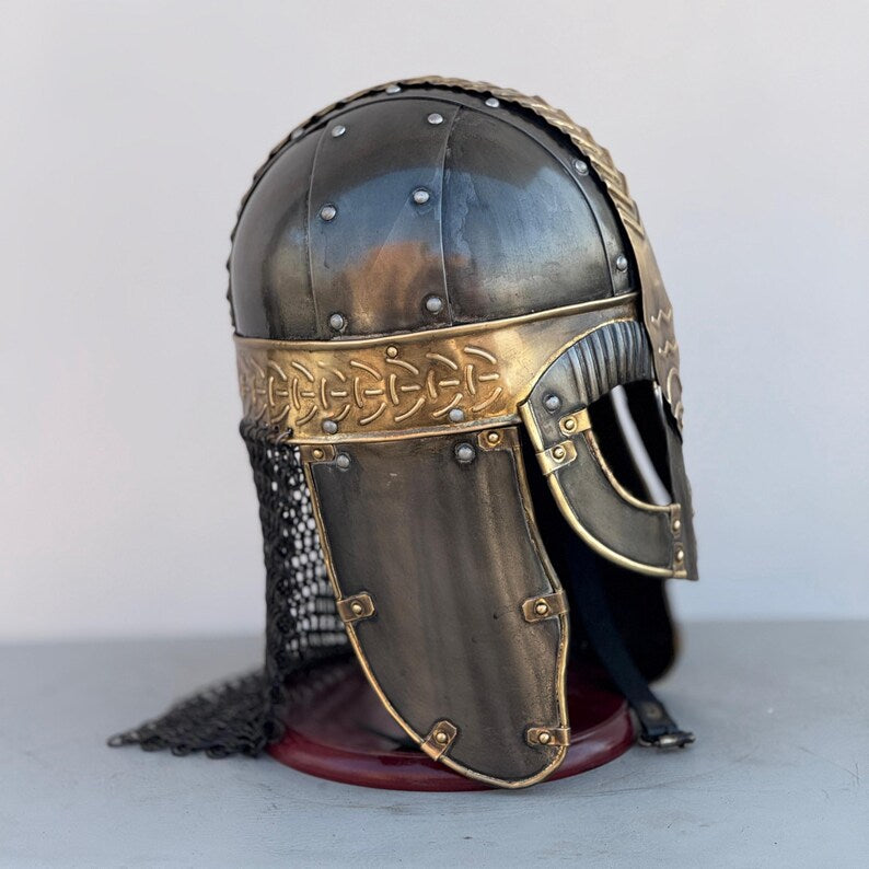Viking helmet perfect for historical reenactments and Viking festivals