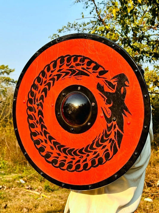 viking-red-wooden-shield-metal-boss-front