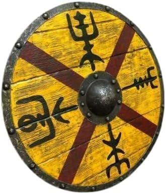Back of the Viking shield showing the sturdy strap handle for easy grip and control.