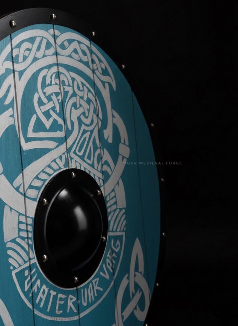 Handmade Viking shield ready for LARP and cosplay battles