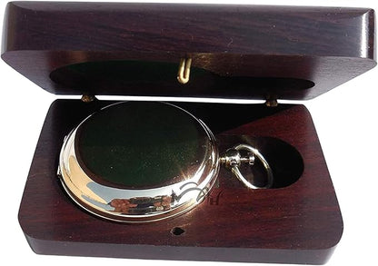 Vintage Personalized Magnetic Compass with Greeting Card – Gift Boxed