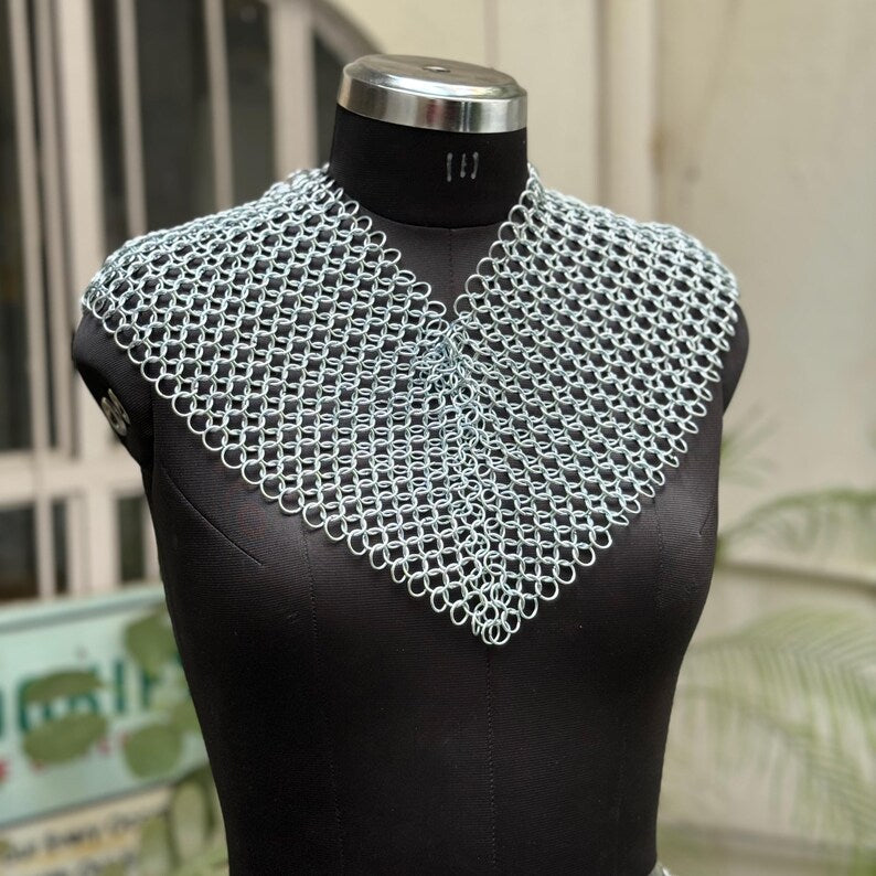 Chainmail statement top with waist accent perfect for LARP fashion and warrior-inspired festival wear