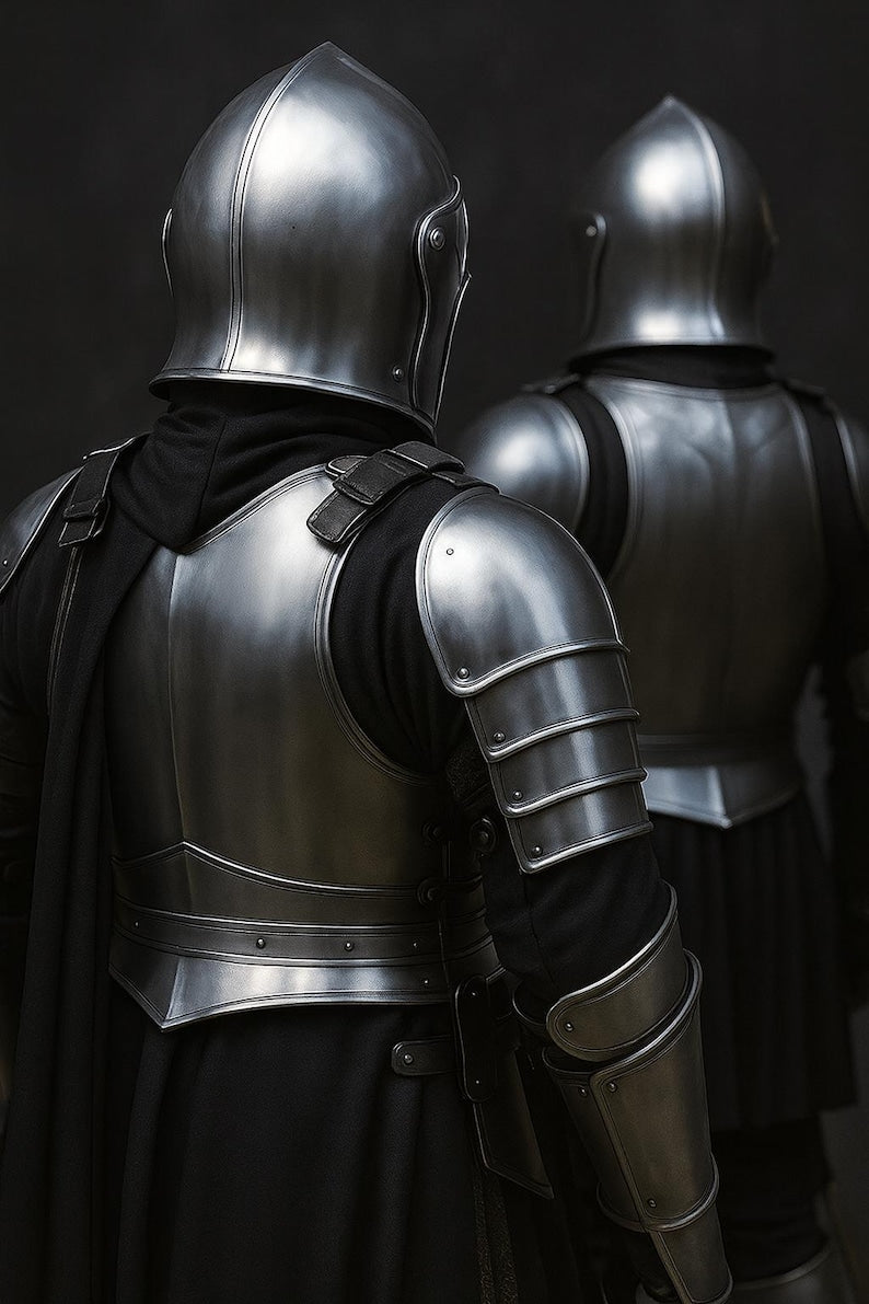 Wearable medieval knight armor suit complete set with cuirass and greaves