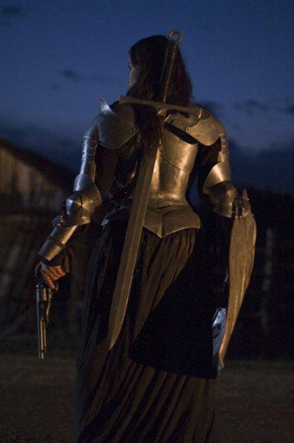 Women’s medieval armor polished finish showing craftsmanship and durability